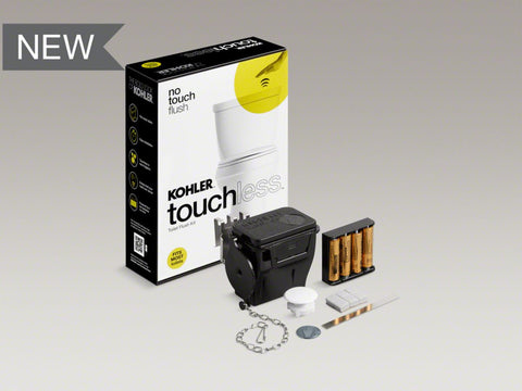 Touchless toilet flush kit